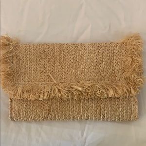 Raffia purse/clutch NWT